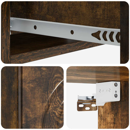 Wall-Mounted Side Table Smoked Oak 59 x 34.5 x 17 cm