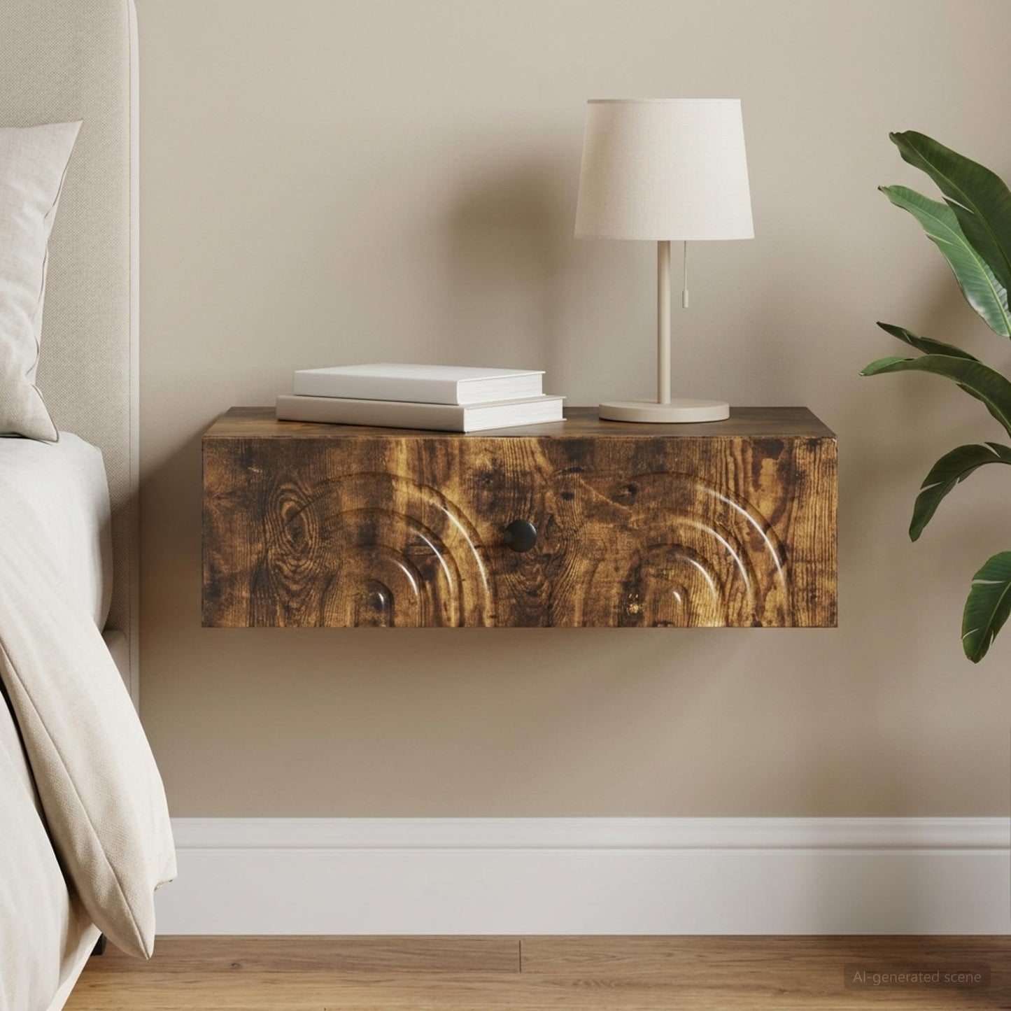 Wall-Mounted Side Table 59 x 34.5 x 17 cm Engineered Wood