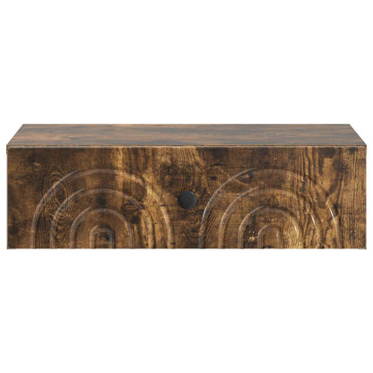 Wall-Mounted Side Table Smoked Oak 59 x 34.5 x 17 cm