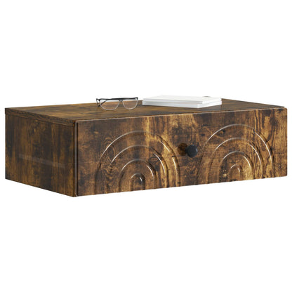 Wall-Mounted Side Table Smoked Oak 59 x 34.5 x 17 cm