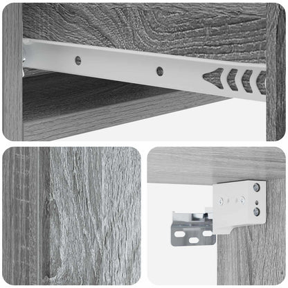 Wall-Mounted Side Table Grey Sonoma 59 x 34.5 x 17 cm