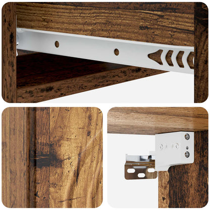 Wall-Mounted Side Table Wall-mounted Old Wood 59 x 34.5 x 17 cm
