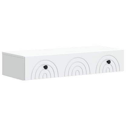 Wall-Mounted Side Table Wall-mounted White 87.5 x 34.5 x 17 cm