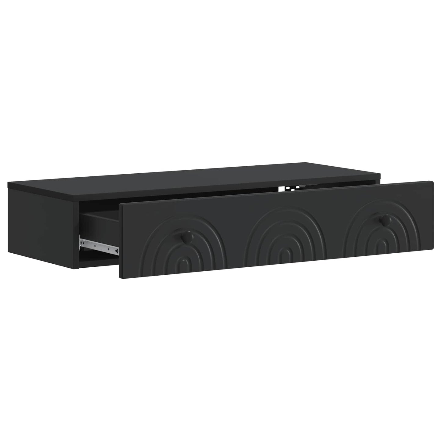 Wall-Mounted Side Table Wall-mounted Black 87.5 x 34.5 x 17 cm