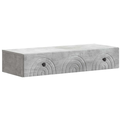 Wall-Mounted Side Table Concrete Grey 87.5 x 34.5 x 17 cm