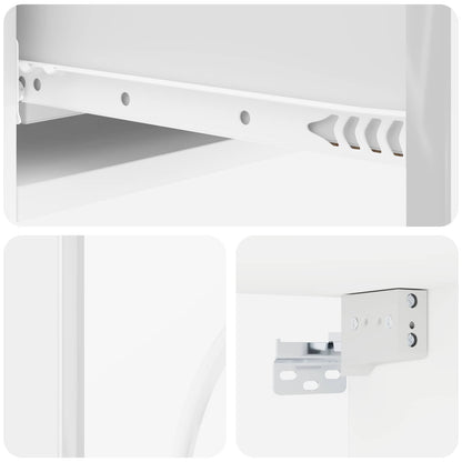 Wall-Mounted Side Table High Gloss White 87.5 x 34.5 x 17 cm