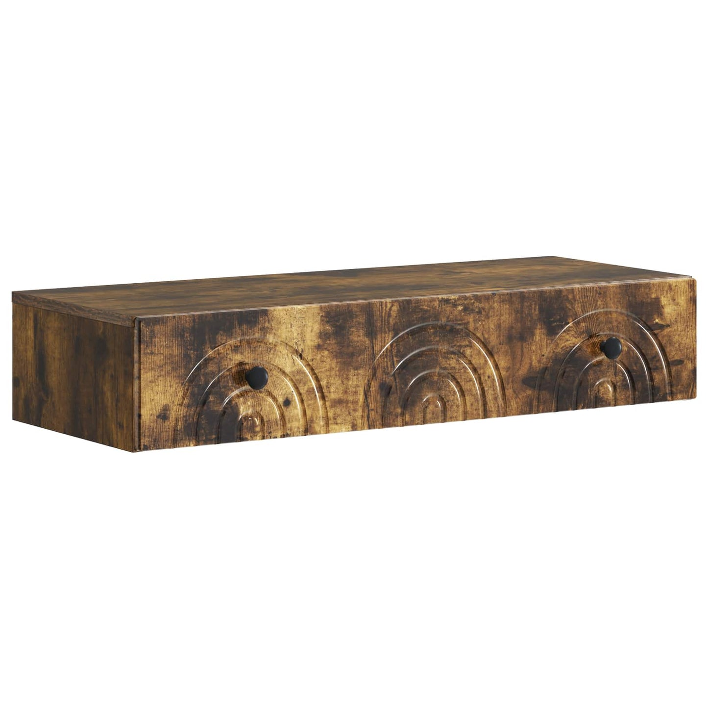 Wall-Mounted Side Table Smoked Oak 87.5 x 34.5 x 17 cm