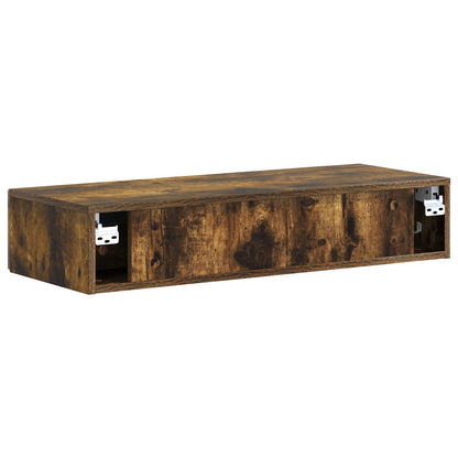 Wall-Mounted Side Table Smoked Oak 87.5 x 34.5 x 17 cm