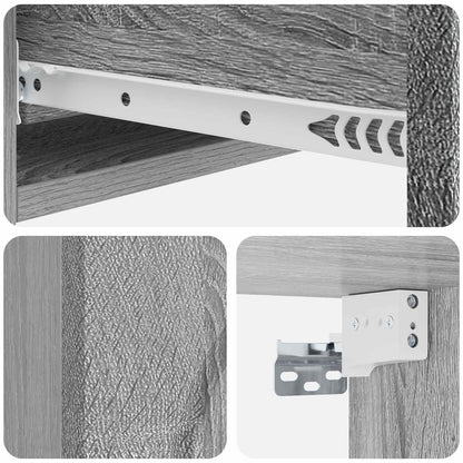 Wall-Mounted Side Table Grey Sonoma 87.5 x 34.5 x 17 cm