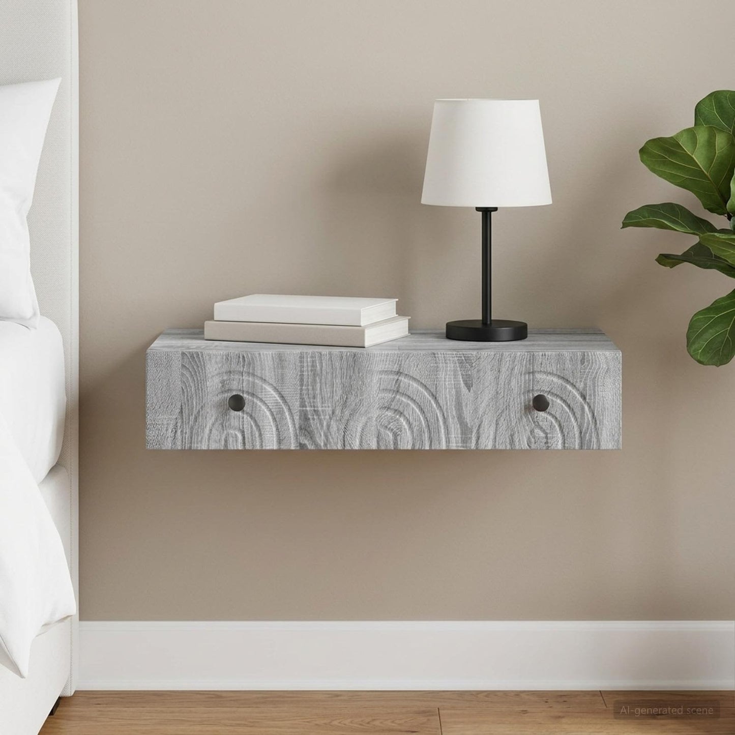 Wall-Mounted Side Table 87.5 x 34.5 x 17 cm Engineered Wood