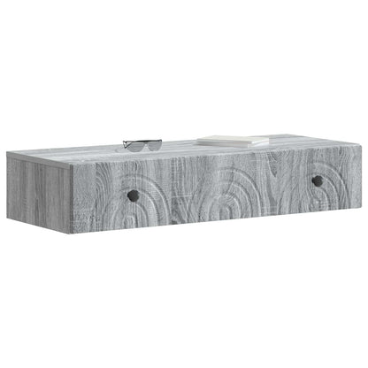 Wall-Mounted Side Table Grey Sonoma 87.5 x 34.5 x 17 cm