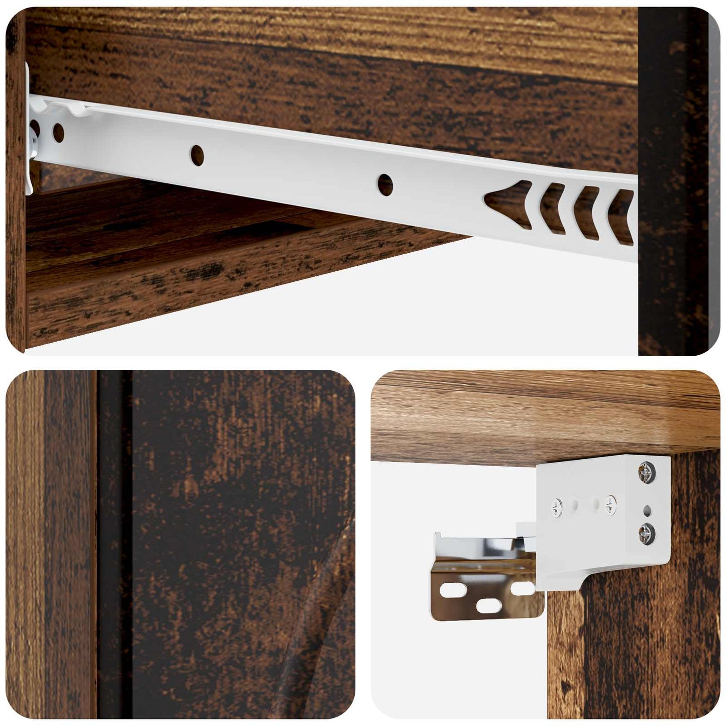Wall-Mounted Side Table Old Wood 87.5 x 34.5 x 17 cm