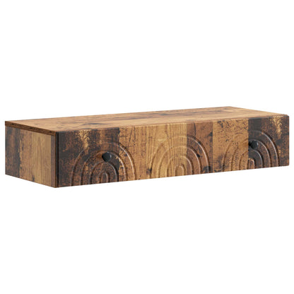 Wall-Mounted Side Table Old Wood 87.5 x 34.5 x 17 cm