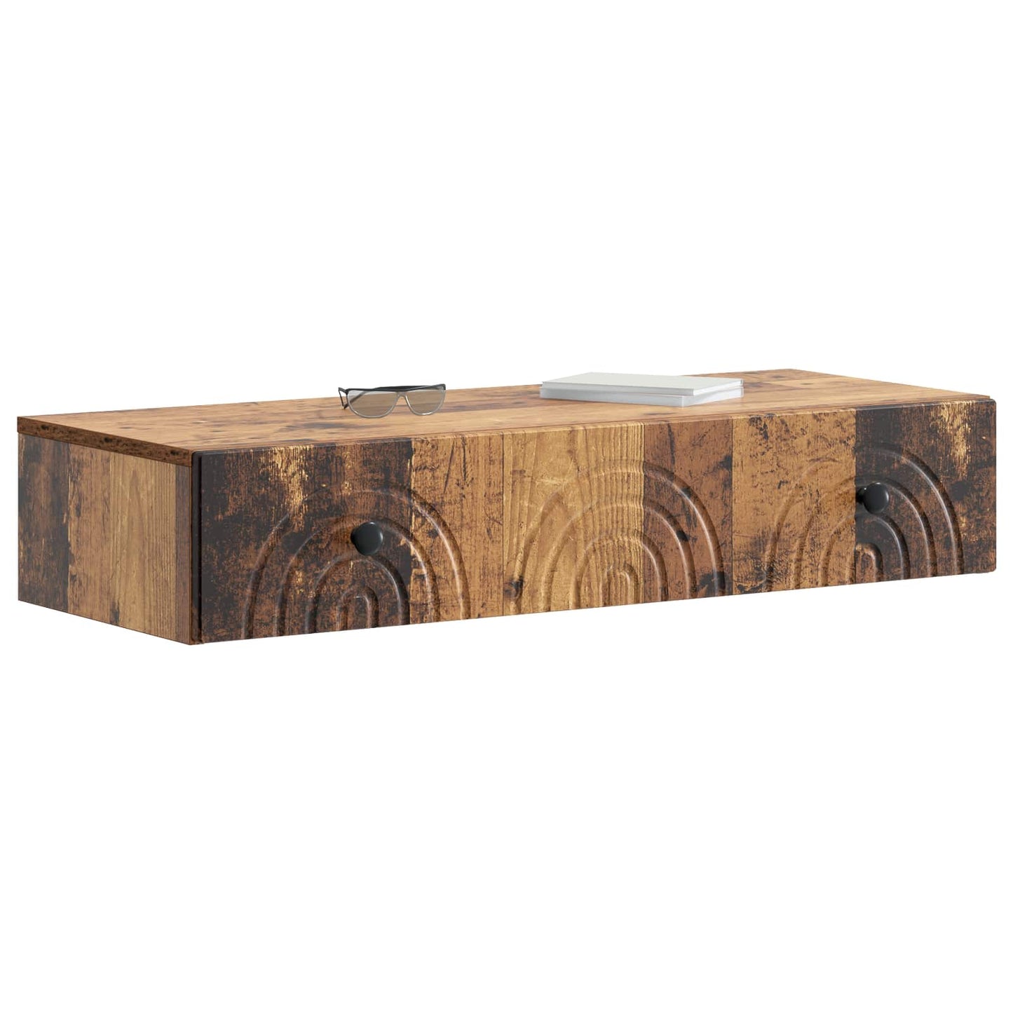 Wall-Mounted Side Table Old Wood 87.5 x 34.5 x 17 cm