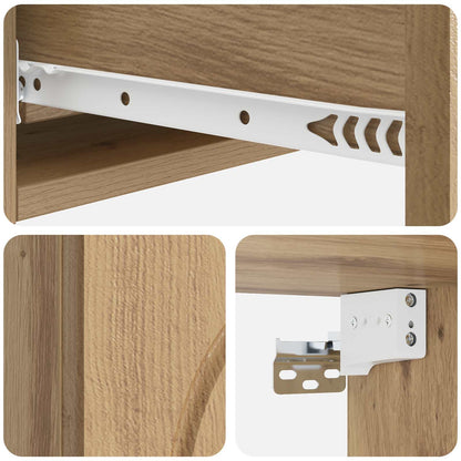 Wall-Mounted Side Table Artisan Oak 87.5 x 34.5 x 17 cm