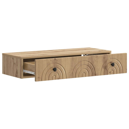 Wall-Mounted Side Table Artisan Oak 87.5 x 34.5 x 17 cm