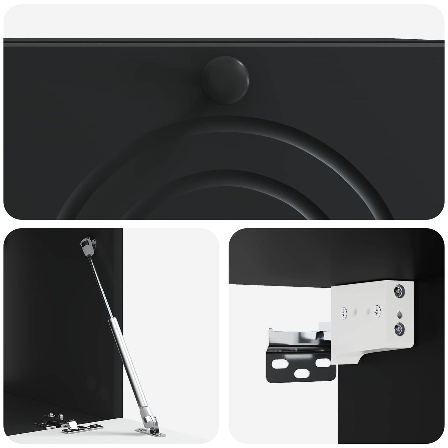 Wall-Mounted TV Cabinet Black 59.5 x 41 x 30 cm Engineered Wood