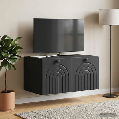 Wall-Mounted TV Cabinet Black 59.5 x 41 x 30 cm Engineered Wood