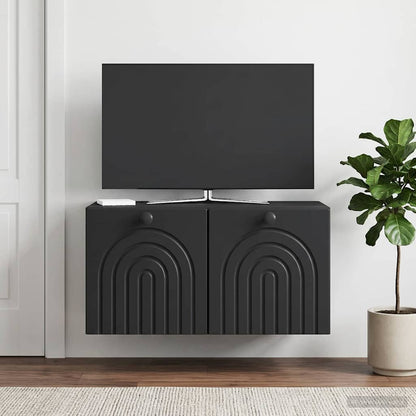 Wall-Mounted TV Cabinet Black 59.5 x 41 x 30 cm Engineered Wood