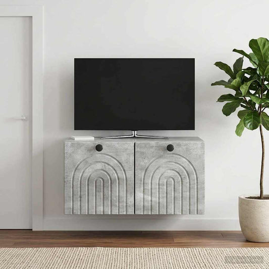 Wall-Mounted TV Cabinet Concrete Grey 59.5 x 41 x 30 cm