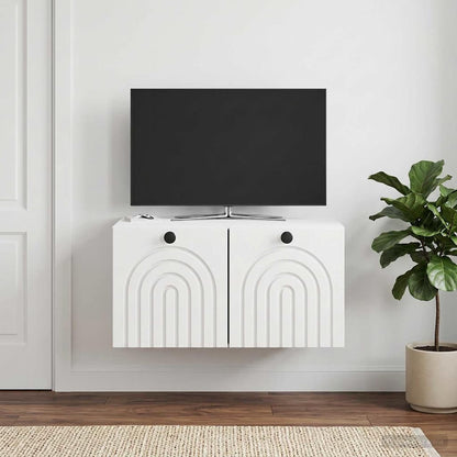 Wall-Mounted TV Cabinet High Gloss White 59.5 x 41 x 30 cm