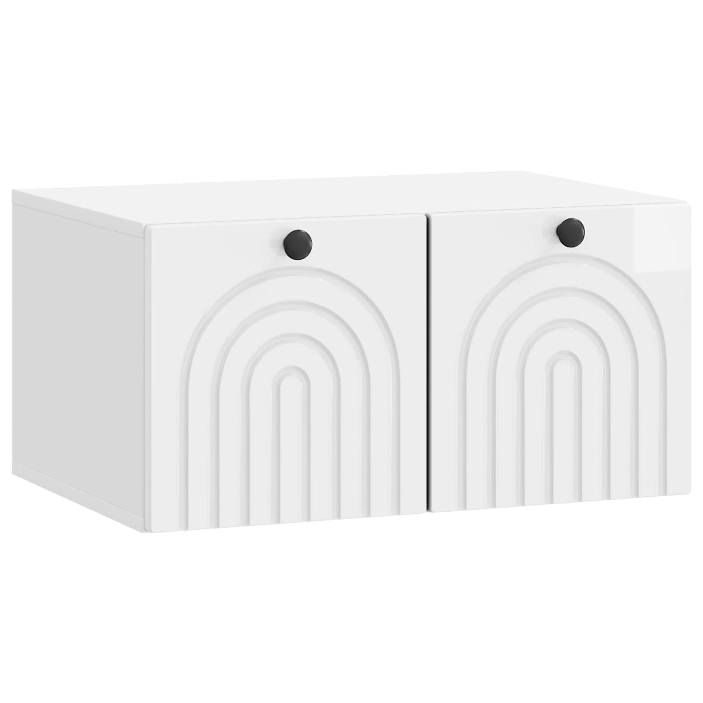 Wall-Mounted TV Cabinet High Gloss White 59.5 x 41 x 30 cm