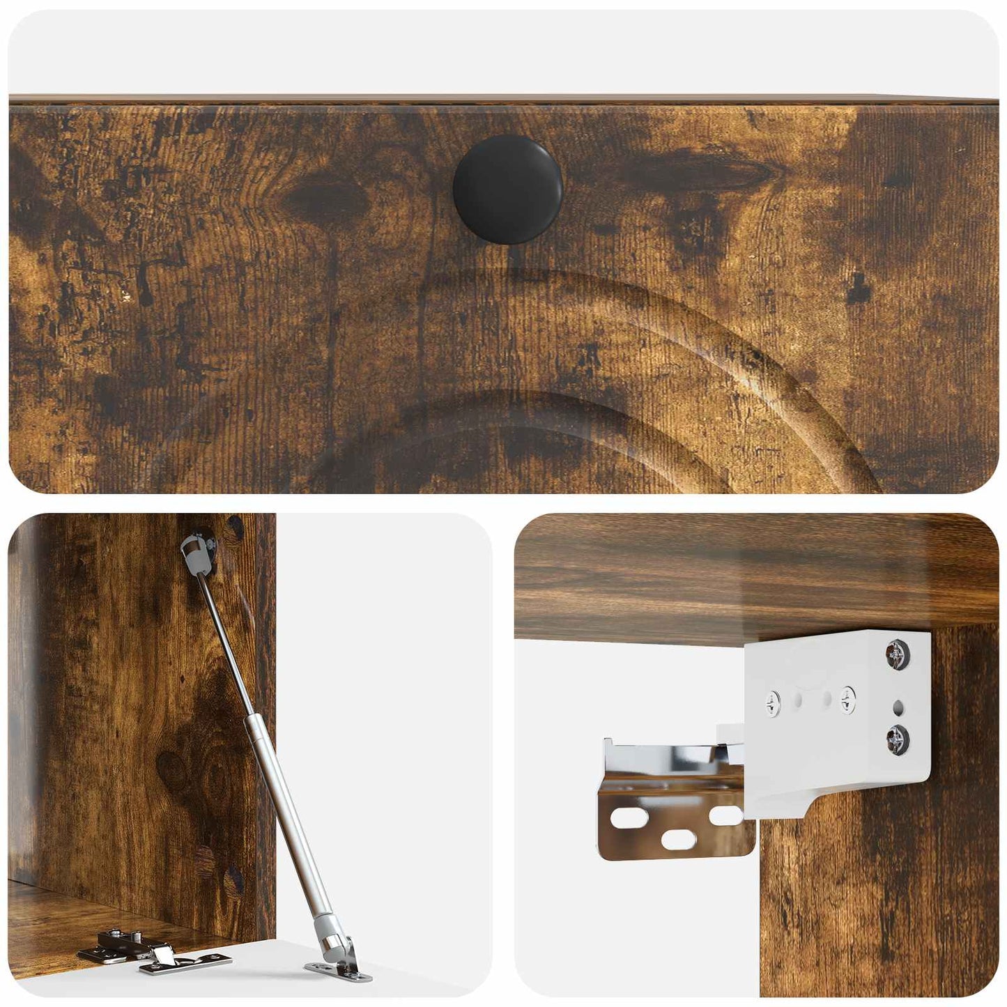 Wall-Mounted TV Cabinet Smoked Oak 59.5 x 41 x 30 cm