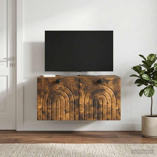 Wall-Mounted TV Cabinet Smoked Oak 59.5 x 41 x 30 cm
