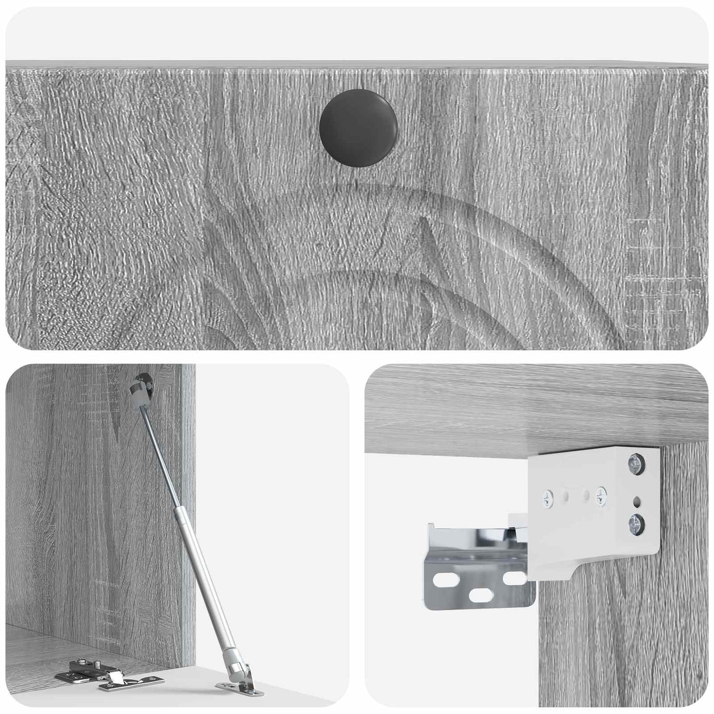 Wall-Mounted TV Cabinet Grey Sonoma 59.5 x 41 x 30 cm