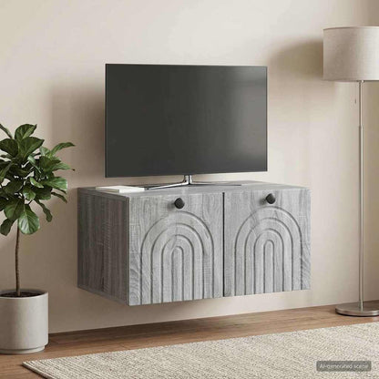 Wall-Mounted TV Cabinet Grey Sonoma 59.5 x 41 x 30 cm