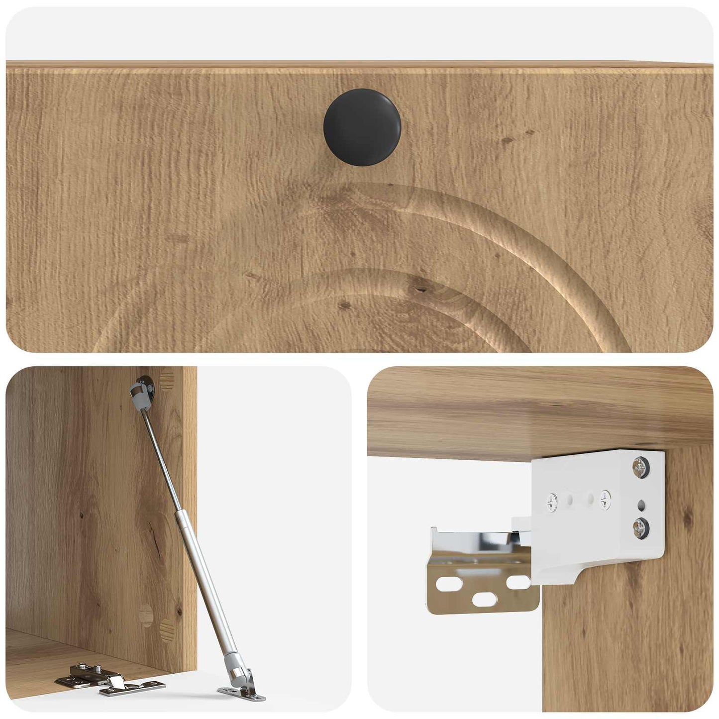 Wall-Mounted TV Cabinet Artisan Oak 59.5 x 41 x 30 cm