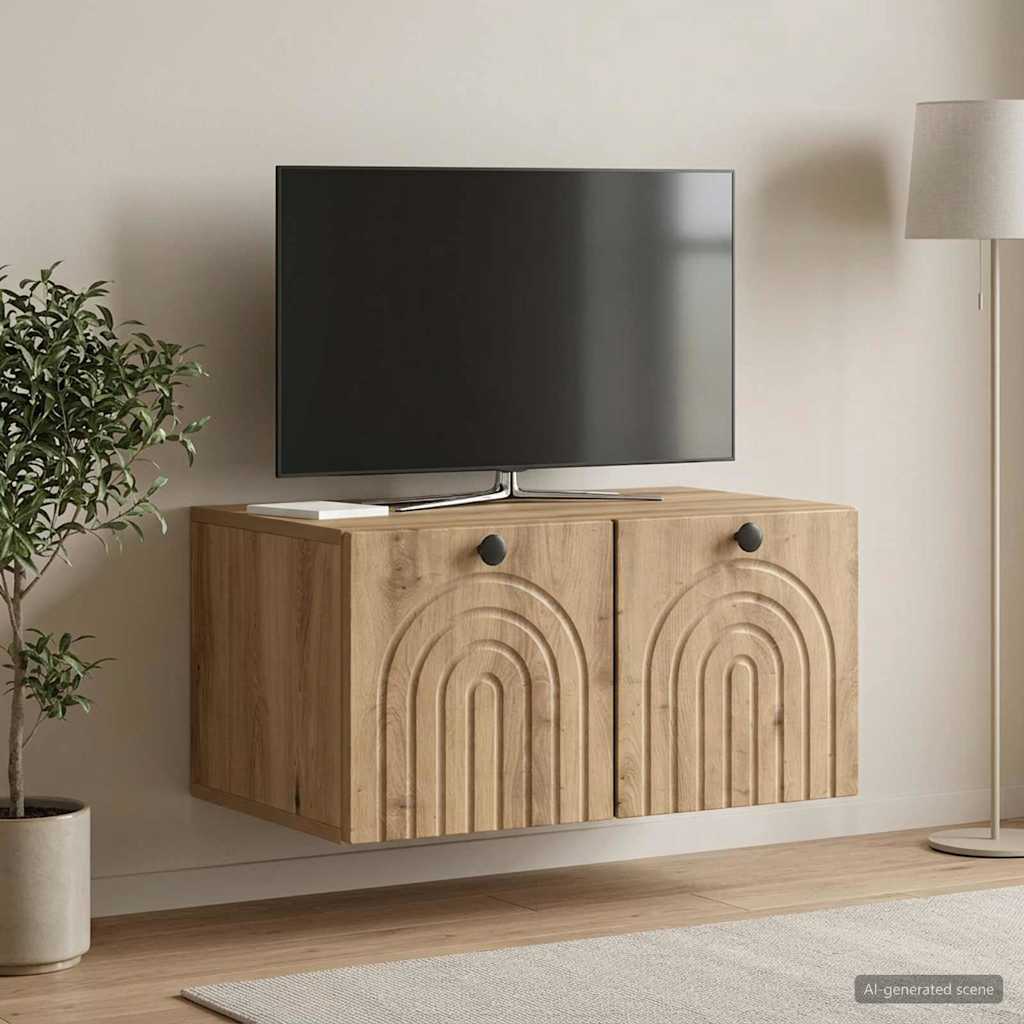 Wall-Mounted TV Cabinet Artisan Oak 59.5 x 41 x 30 cm