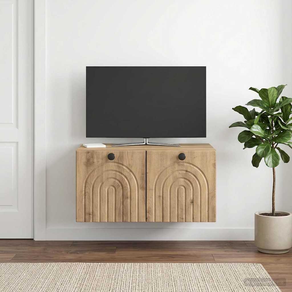 Wall-Mounted TV Cabinet Artisan Oak 59.5 x 41 x 30 cm