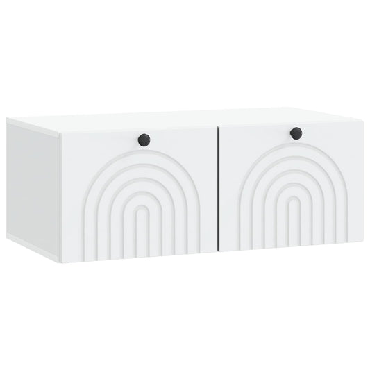 Wall-Mounted TV Cabinet White 78.5 x 41 x 30 cm Engineered Wood