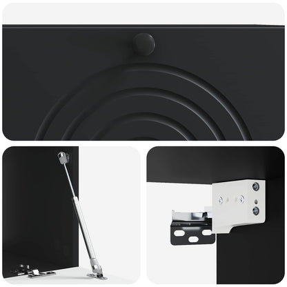 Wall-Mounted TV Cabinet Black 78.5 x 41 x 30 cm Engineered Wood