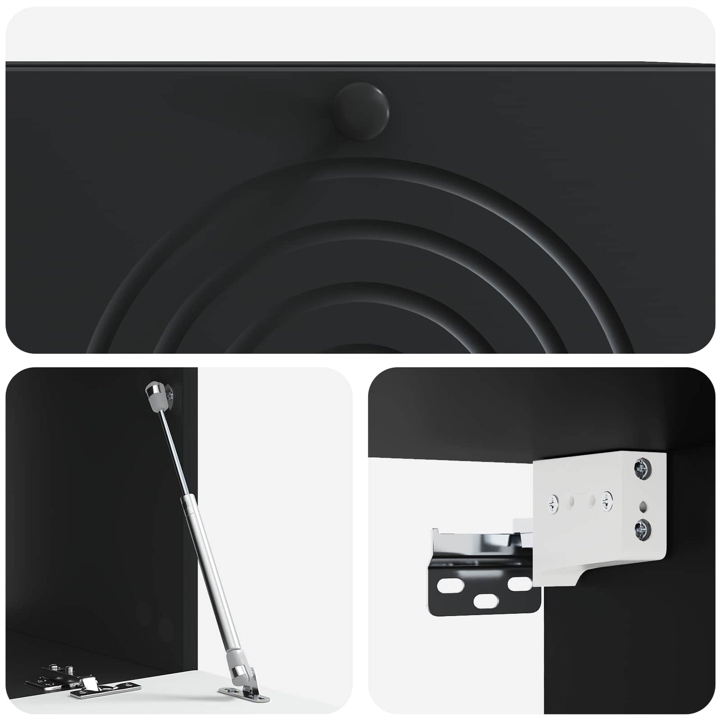 Wall-Mounted TV Cabinet Black 78.5 x 41 x 30 cm Engineered Wood