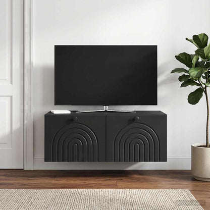 Wall-Mounted TV Cabinet Black 78.5 x 41 x 30 cm Engineered Wood