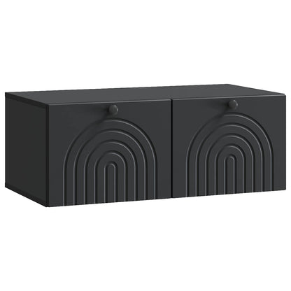 Wall-Mounted TV Cabinet Black 78.5 x 41 x 30 cm Engineered Wood
