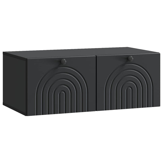 Wall-Mounted TV Cabinet Black 78.5 x 41 x 30 cm Engineered Wood