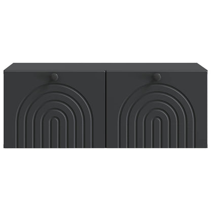 Wall-Mounted TV Cabinet Black 78.5 x 41 x 30 cm Engineered Wood