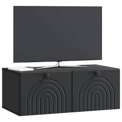 Wall-Mounted TV Cabinet Black 78.5 x 41 x 30 cm Engineered Wood
