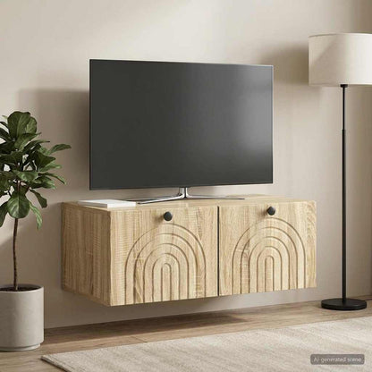 Wall-Mounted TV Cabinet Sonoma Oak 78.5 x 41 x 30 cm