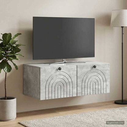 Wall-Mounted TV Cabinet Concrete Grey 78.5 x 41 x 30 cm