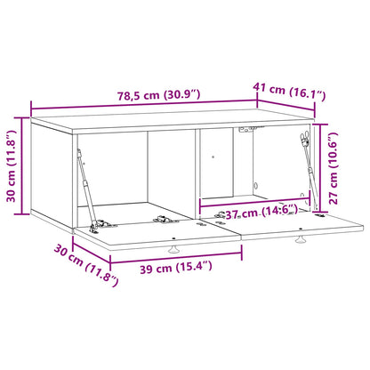 Wall-Mounted TV Cabinet Concrete Grey 78.5 x 41 x 30 cm