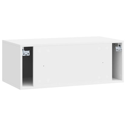 Wall-Mounted TV Cabinet High Gloss White 78.5 x 41 x 30 cm
