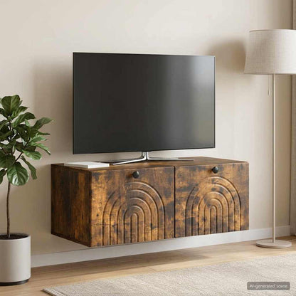 Wall-Mounted TV Cabinet Smoked Oak 78.5 x 41 x 30 cm