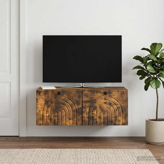Wall-Mounted TV Cabinet Smoked Oak 78.5 x 41 x 30 cm