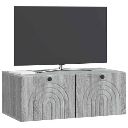 Wall-Mounted TV Cabinet Grey Sonoma 78.5 x 41 x 30 cm