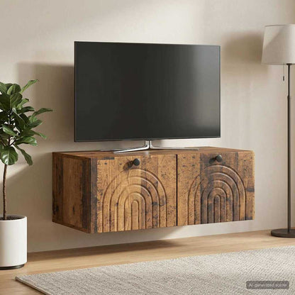 Wall-Mounted TV Cabinet Wall-mounted Old Wood 78.5 x 41 x 30 cm