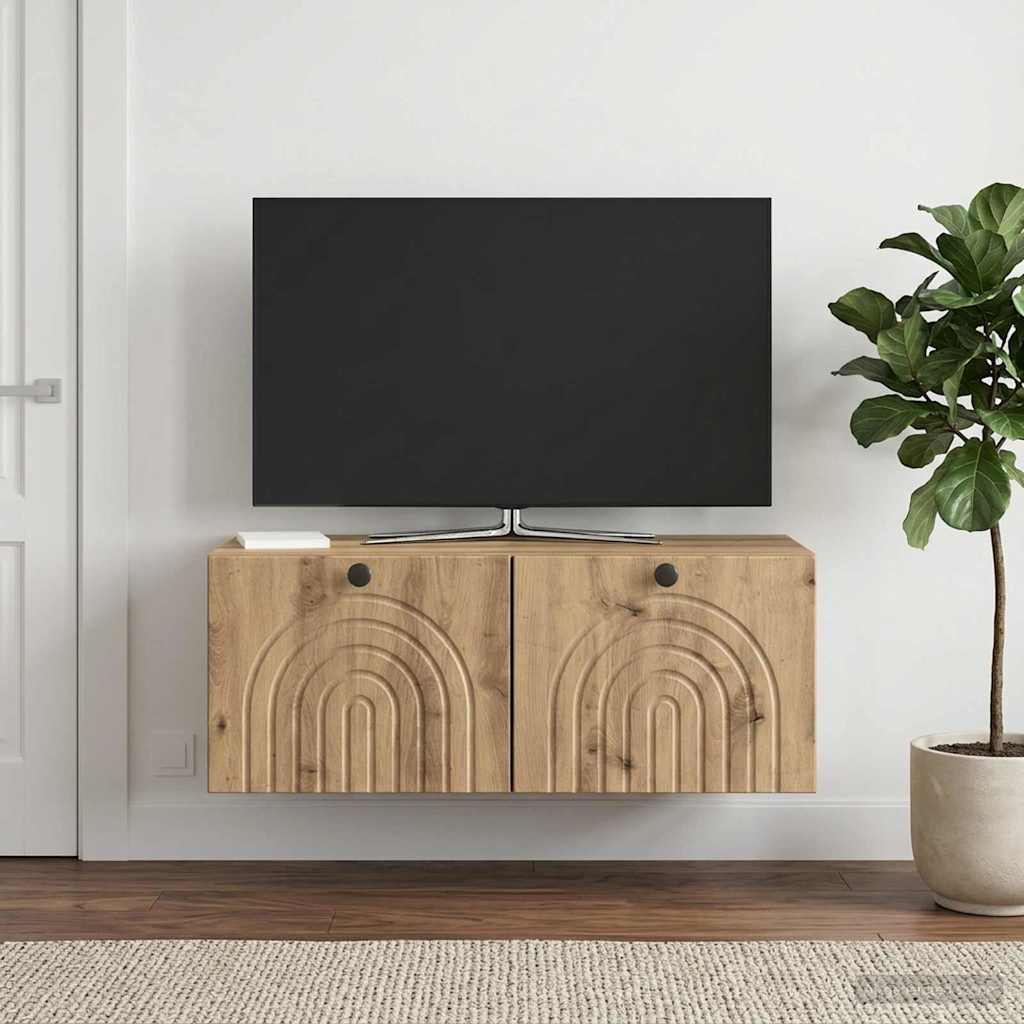 Wall-Mounted TV Cabinet Artisan Oak 78.5 x 41 x 30 cm